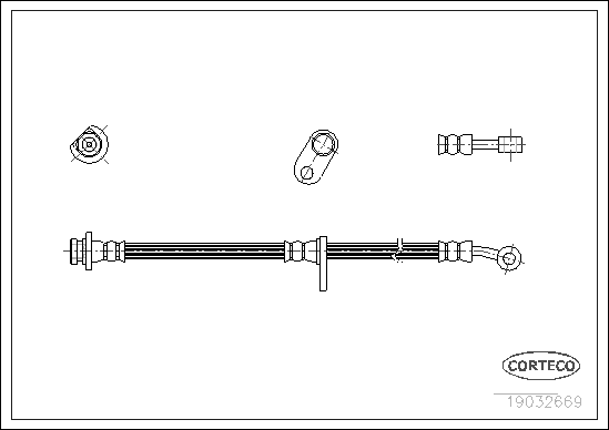 CORTECO COR19032669 fékcső