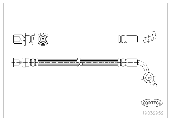 CORTECO COR19032952 fékcső