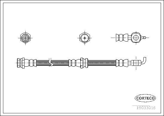 CORTECO 118616 19033016 - Fékcső, gumifékcső