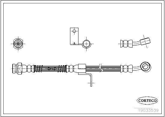 CORTECO COR19033539 fékcső
