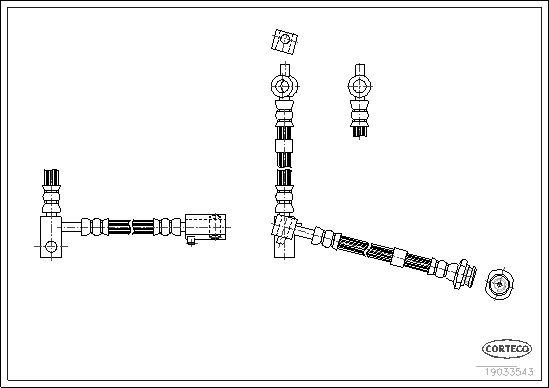 CORTECO COR19033543 fékcső