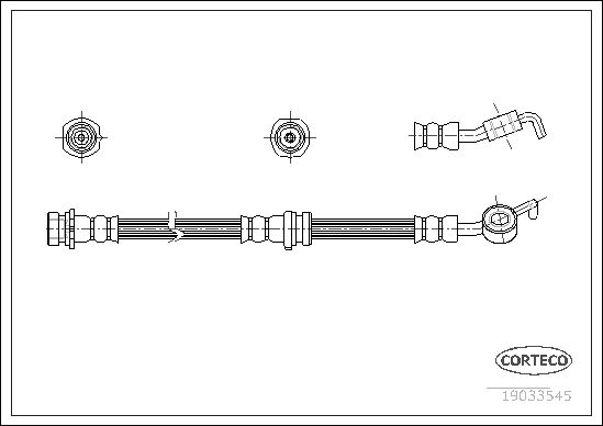 CORTECO COR19033545 fékcső