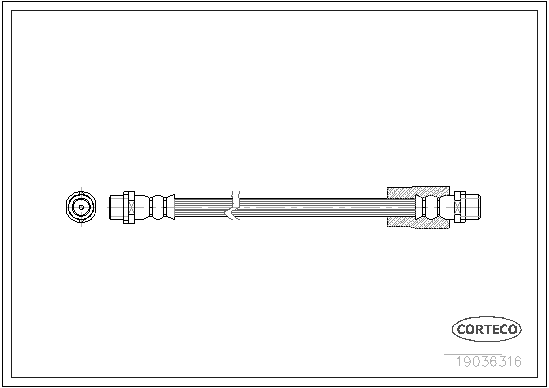 CORTECO COR19036316 fékcső