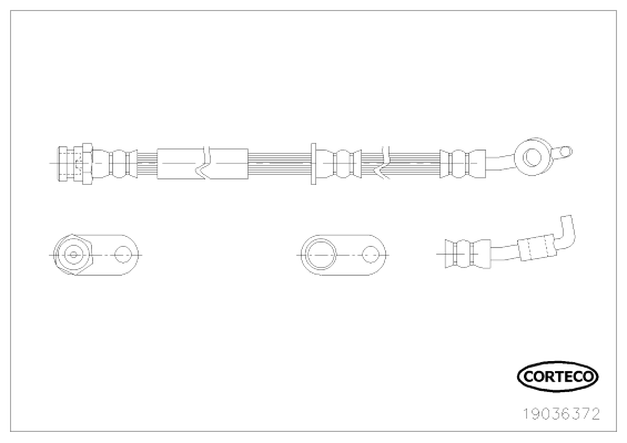 CORTECO COR19036372 fékcső
