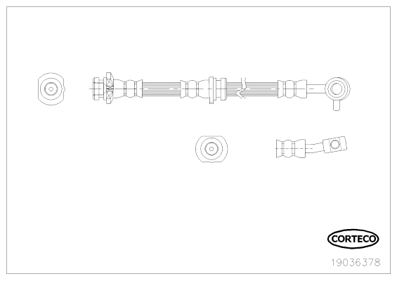 CORTECO COR19036378 fékcső