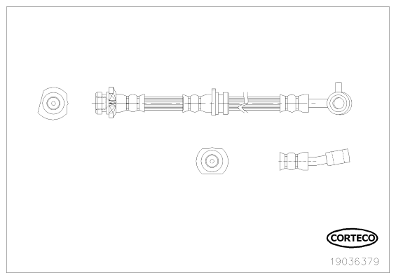 CORTECO COR19036379 fékcső