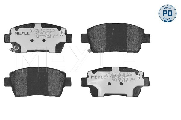 MEYLE 0252351017/PD Fékbetét készlet, tárcsafék