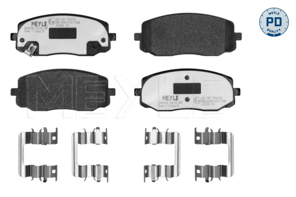 MEYLE 0252427516/PD KLOCKI HAM. HYUNDAI P. I10/I20 1,0-1,2 08-15 2 CZUJNIKI