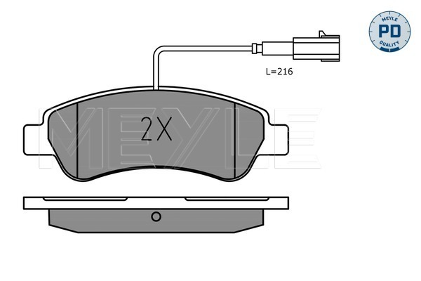 MEYLE 0252204119/PD Fékbetét készlet, tárcsafék