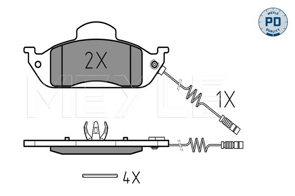 MEYLE 0252319317/PD Fékbetét készlet, tárcsafék