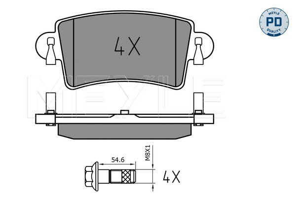 MEYLE 0252366916/PD Fékbetét készlet, tárcsafék