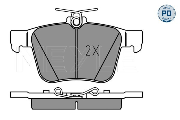 MEYLE 0252500916/PD Fékbetét készlet, tárcsafék