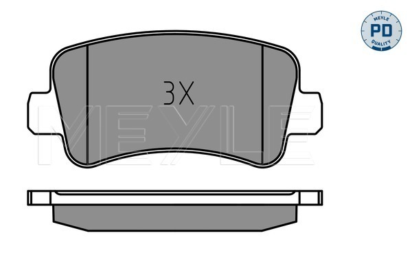 MEYLE 0252511218/PD Fékbetét készlet, tárcsafék