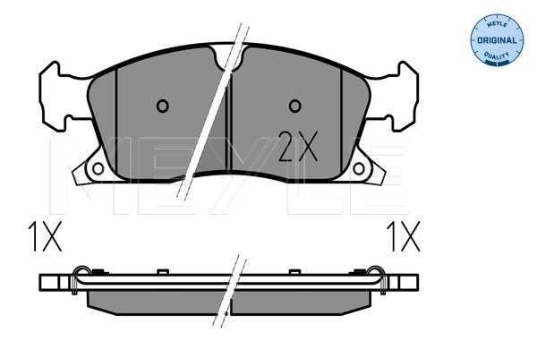 MEYLE 0252519021 Fékbetét készlet, tárcsafék
