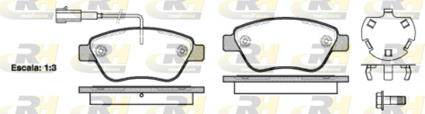 ROAD HOUSE ROA 285832 Fékbetét készlet, tárcsafék