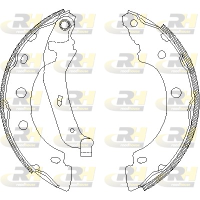 ROAD HOUSE ROA 404300 Fékpofakészlet kézifékhez, rögzítőfékhez, dobfékhez