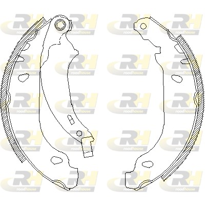 ROAD HOUSE RH 4076.00 Fékpofakészlet kézifékhez, rögzítőfékhez, dobfékhez