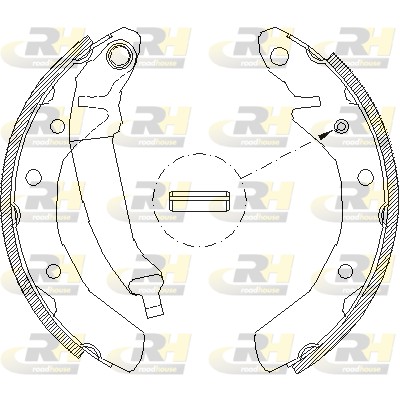 ROAD HOUSE ROA 408600 Fékpofakészlet kézifékhez, rögzítőfékhez, dobfékhez