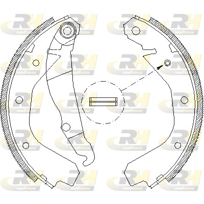 ROAD HOUSE ROA 408800 Fékpofakészlet kézifékhez, rögzítőfékhez, dobfékhez
