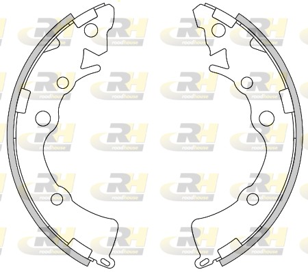 ROAD HOUSE ROA 427100 Fékpofakészlet kézifékhez, rögzítőfékhez, dobfékhez