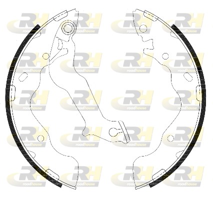 ROAD HOUSE ROA 428700 Fékpofakészlet kézifékhez, rögzítőfékhez, dobfékhez