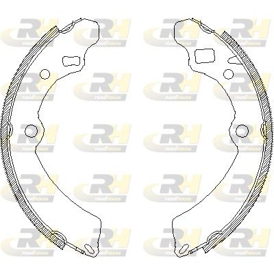 ROAD HOUSE ROA 450400 Fékpofakészlet kézifékhez, rögzítőfékhez, dobfékhez