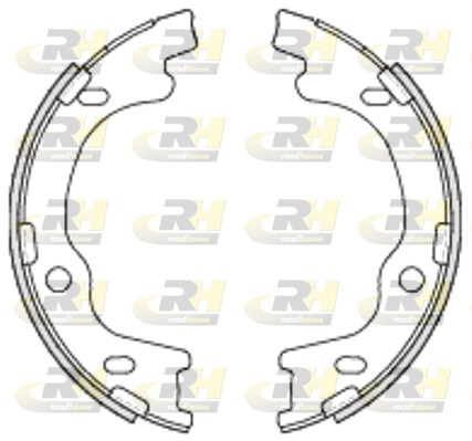 ROAD HOUSE ROA 469900 Fékpofakészlet kézifékhez, rögzítőfékhez, dobfékhez