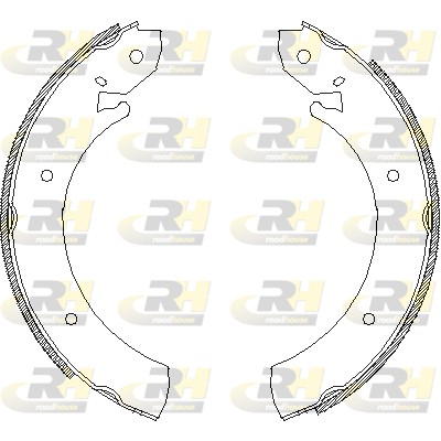 ROAD HOUSE ROA 470100 Fékpofakészlet kézifékhez, rögzítőfékhez, dobfékhez