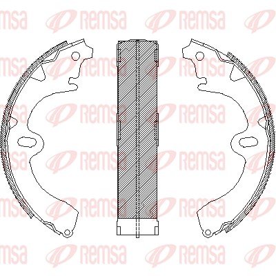 REMSA 4097.00/REM Fékpofakészlet kézifékhez, rögzítőfékhez, dobfékhez