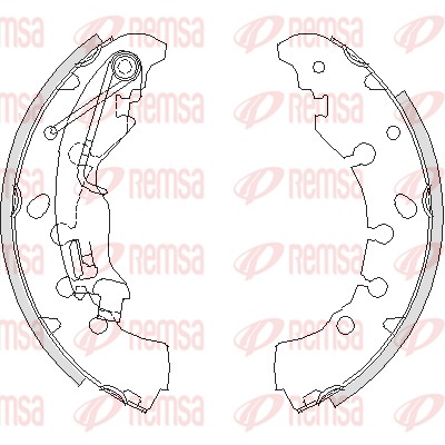 REMSA 4161.00/REM Fékpofakészlet kézifékhez, rögzítőfékhez, dobfékhez