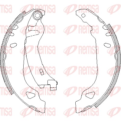 REMSA 4179.01/REM Fékpofakészlet kézifékhez, rögzítőfékhez, dobfékhez
