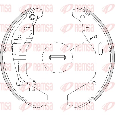 REMSA 4202.00/REM Fékpofakészlet kézifékhez, rögzítőfékhez, dobfékhez