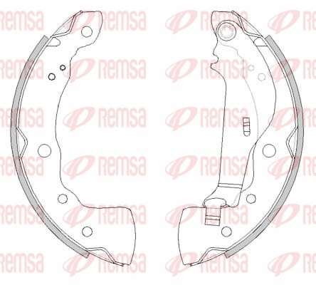 REMSA 4485.00/REM Fékpofakészlet kézifékhez, rögzítőfékhez, dobfékhez