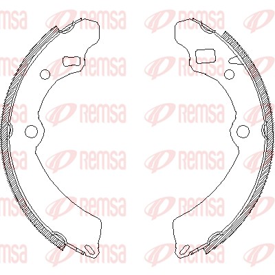 REMSA 4504.00/REM Fékpofakészlet kézifékhez, rögzítőfékhez, dobfékhez