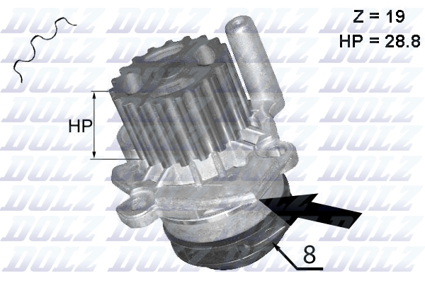 DOLZ 361 200 A224 - Vízpumpa