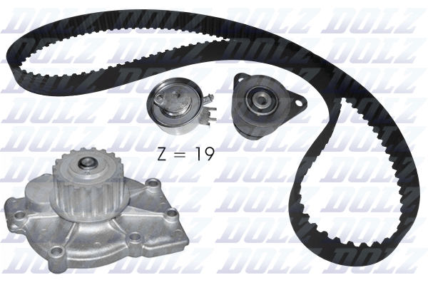 DOLZ 926 002 KD115 - Vezérlés készlet, fogasszíj szett (szíj+görgők+vízpumpa)