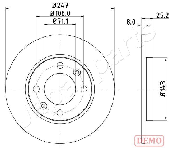 JAPANPARTS JAP DP-0615C FÉKTÁRCSA 1020210