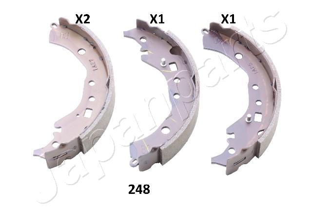 JAPANPARTS JAP GF-248AF Fékpofakészlet kézifékhez, rögzítőfékhez, dobfékhez