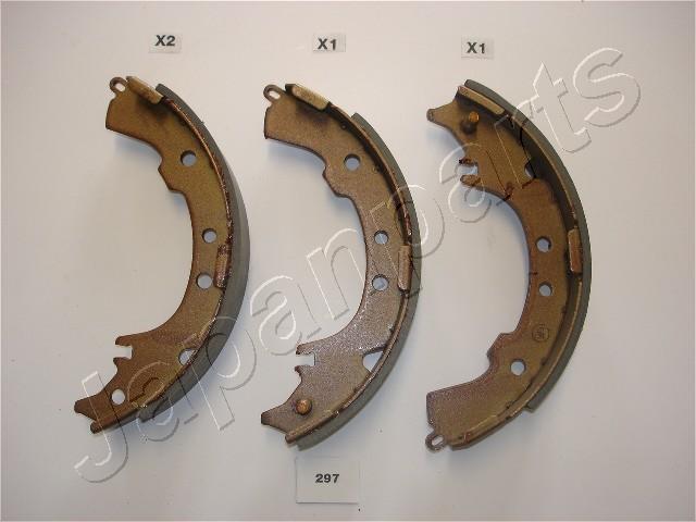 JAPANPARTS 299535 GF-297AF - Fékpofakészlet kézifékhez, rögzítőfékhez, dobfékhez