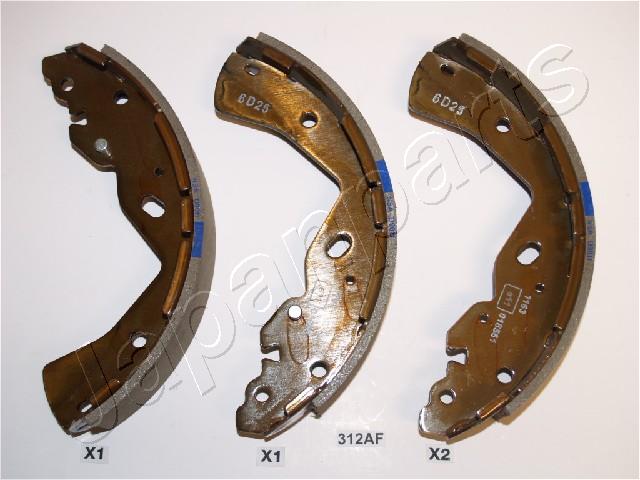 JAPANPARTS 357392 GF-312AF - Fékpofakészlet kézifékhez, rögzítőfékhez, dobfékhez