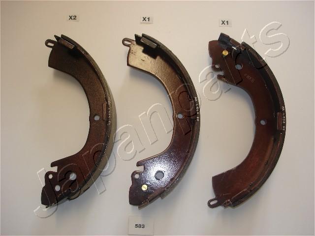 JAPANPARTS 40545 GF-583AF - Fékpofakészlet kézifékhez, rögzítőfékhez, dobfékhez