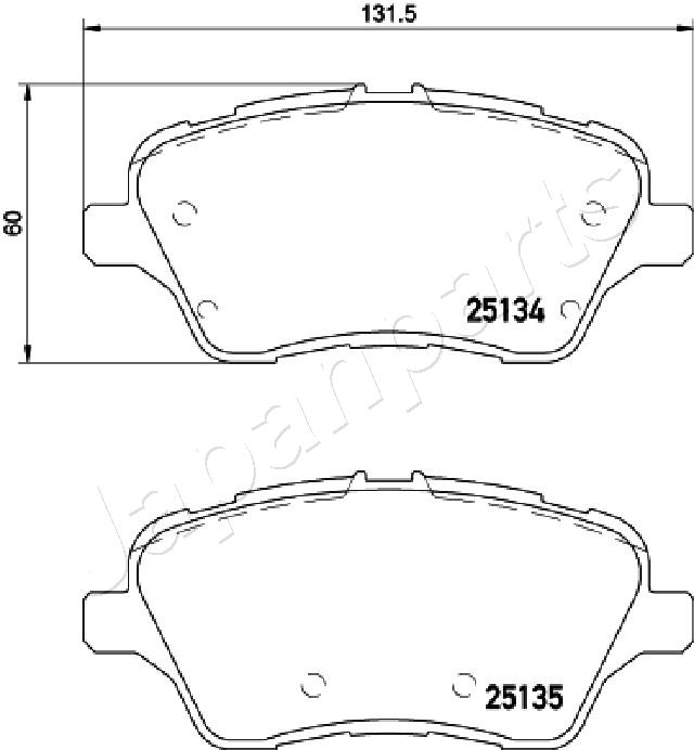 JAPANPARTS  PA-0301AF - Fékbetét