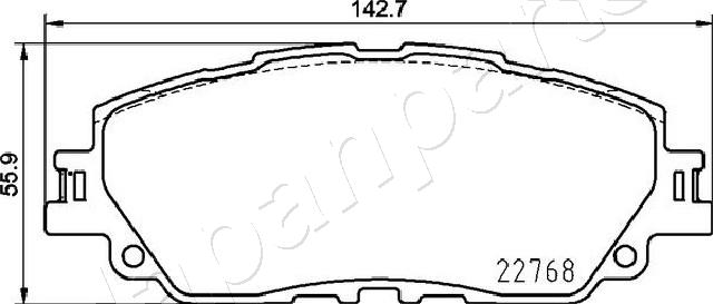 JAPANPARTS 478412 PA-2026AF - Fékbetét