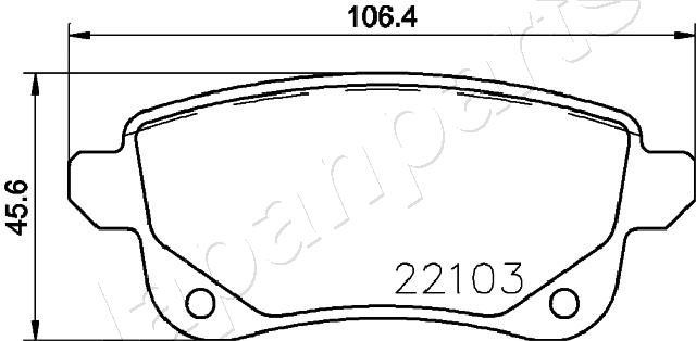 JAPANPARTS JAP PP-0704AF FÉKBETÉT 1020202