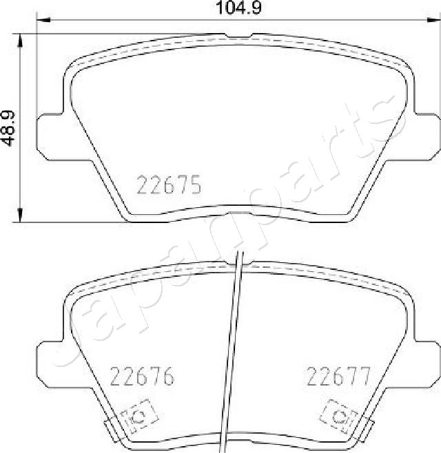 JAPANPARTS 360096 PP-K15AF - Fékbetét