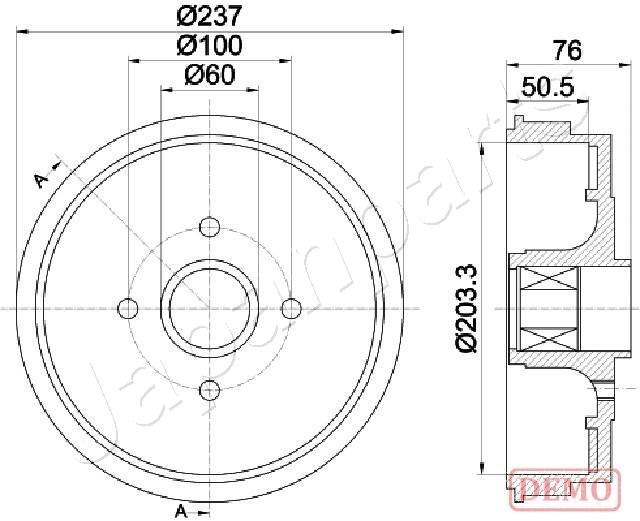 JAPANPARTS 496797 TA-0700C DOBO? RENAULT TA-0700C CLIO III 05->BEZ LE?AJA BEZ ABS