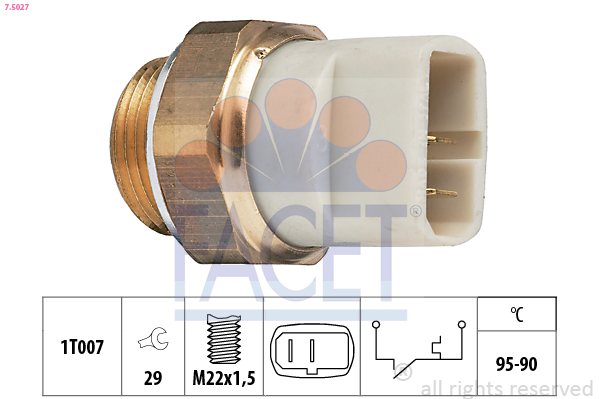 FACET 7.5027 Hűtőventilátor-hőkapcsoló