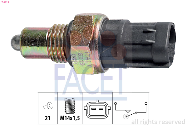 FACET 7.6219 Tolatólámpa kapcsoló, érzékelő, gomba ház