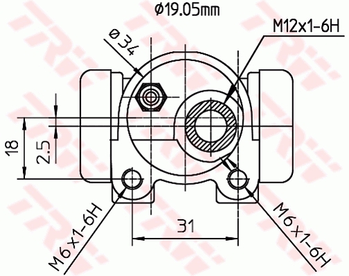 TRW BWD133 TRW fékmunkahenger