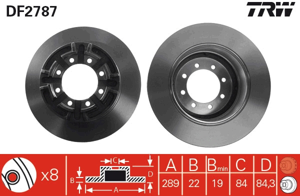 TRW HAMULCE 229 757 Alkatrész df2787